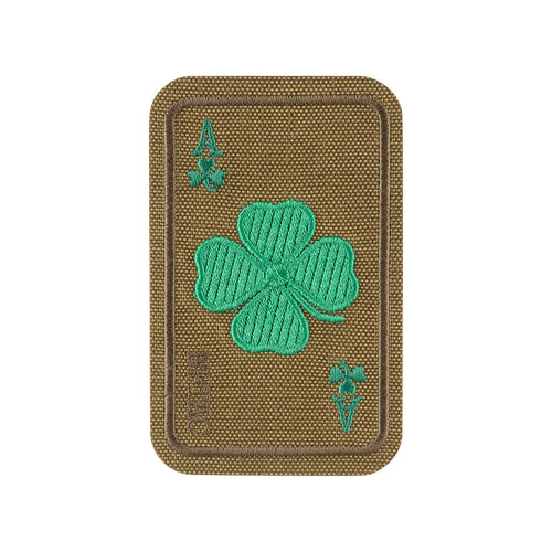 M-Tac - Lucky Card Patch - Cordura 500D - Clover - Coyote - 51391005