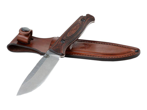 Benchmade - Saddle Mountain Skinner Hunting Knife - CPM-S30V - Drop Point - Leather Sheath - 15002
