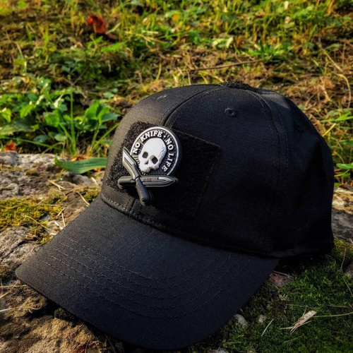 M-Tac - No Knife - No Life 3D PVC Patch - Black / White - 51128236