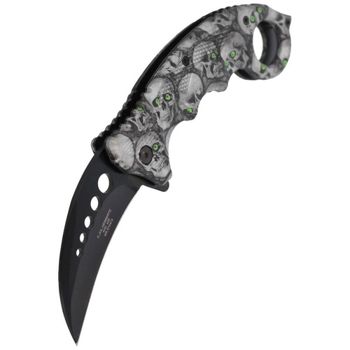 Herbertz Solingen - Karambit Folding Knife Skulls Design - AISI 420 - 572413