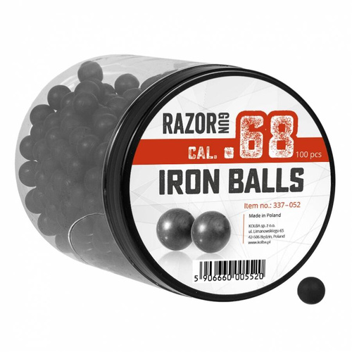 RazorGun - Rubber Bullets with Iron Fillings RAM .68 for Umarex T4E HDS & SG-68 - 100 pcs - 337-052