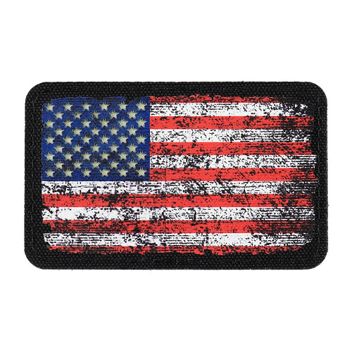 M-Tac - Retro USA Fluorescent Flag Patch - Black - 51294299