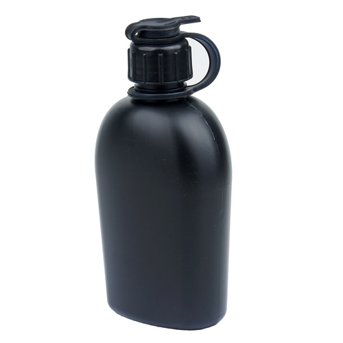 Military gas mask OM-90 with a water bottle