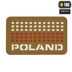 M-Tac - Patch with Poland Flag and Inscription - Laser Cut - Pixels - Red / Coyote / White - 51006105