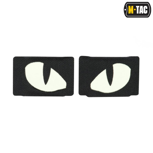 M-Tac - Tiger Eyes Laser Cut Patches - Pair - Black - 51140002