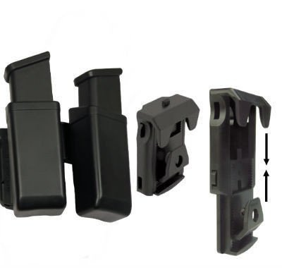 ESP - Double Magazine Pouch for 9 mm / .40 with UBC-01 belt attachment - MH-MH-04 BK