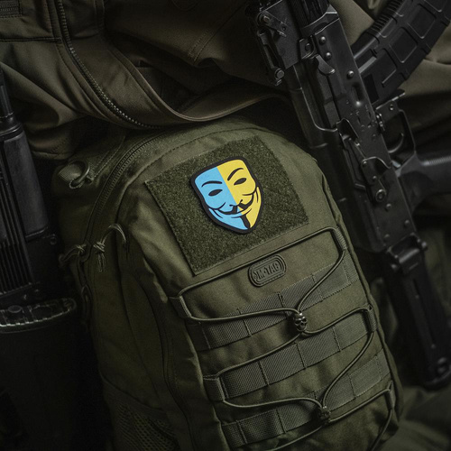 M-Tac - Morale Patch - Anonymous - Black/Yellow/Blue - 51313002.
