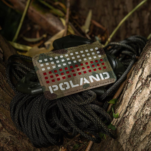 M-Tac - Patch with Poland Flag and Inscription - Laser Cut - Pixels - Red / MultiCam / White - 51006108