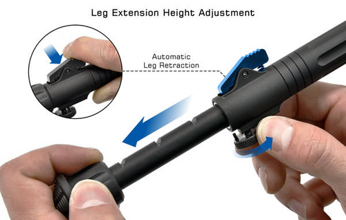 UTG - Over Bore Bipod - 7'' - 11'' - Picatinny - Black - TL-BPOB01-A
