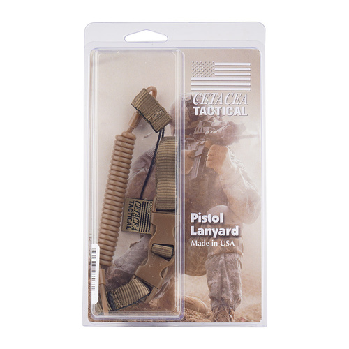 Cetacea Tactical - Plain Clothes Mini-Coil Lanyard - Coyote Brown - TA-PCO-COY