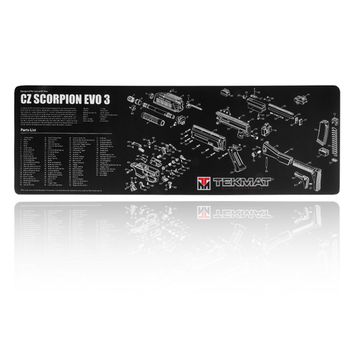 TekMat - Gun Cleaning Mat - CZ Scorpion - 30x91cm - Black - TEK-R36-CZSCORPION