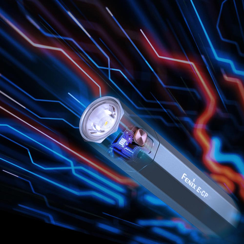 Fenix - LED Flashlight E-CP with 5000 mAh Battery - 1600 lm - Black - E-CP Black