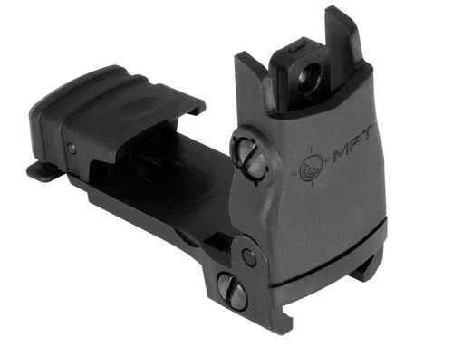 MFT - Back Up Polymer Flip Up Rear Sight - Black - BUPSWR-BL