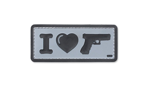 101 Inc. - 3D Patch - I Love My Sidearm - Grey