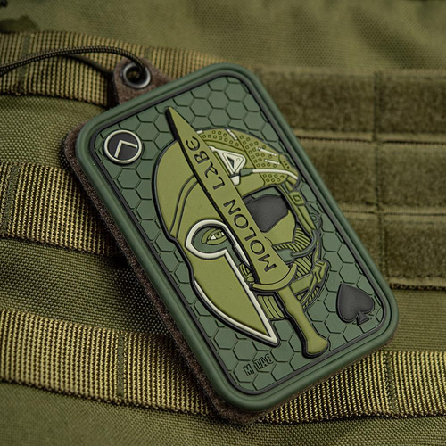 M-Tac - Morale Patch - Molon Labe Ace Jacquard - Olive / PVC - 51127001