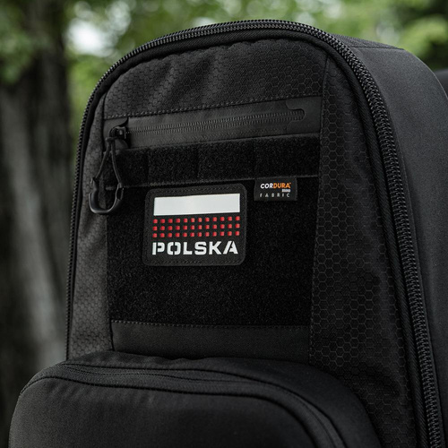 M-Tac - Patch with Flag and Inscription Poland - Laser Cut - Pixels - Black / Red / White - 51007102