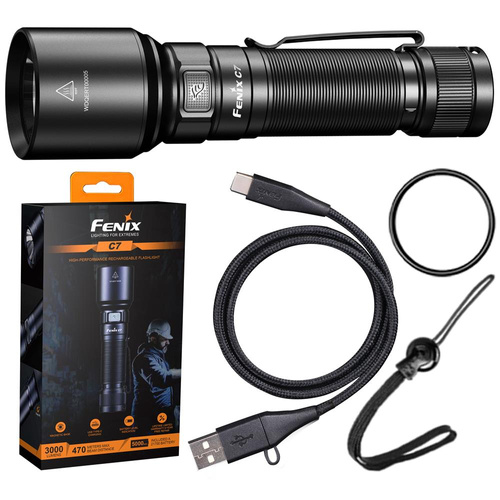 Fenix - Rechargeable LED Flashlight - 3000 Lumen - 5000 mAh - C7