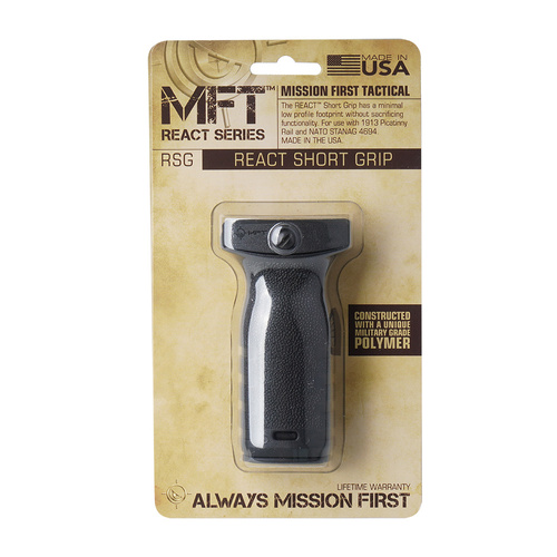 MFT - React Short Vertical Grip - Picatinny - Black - RSG-BL