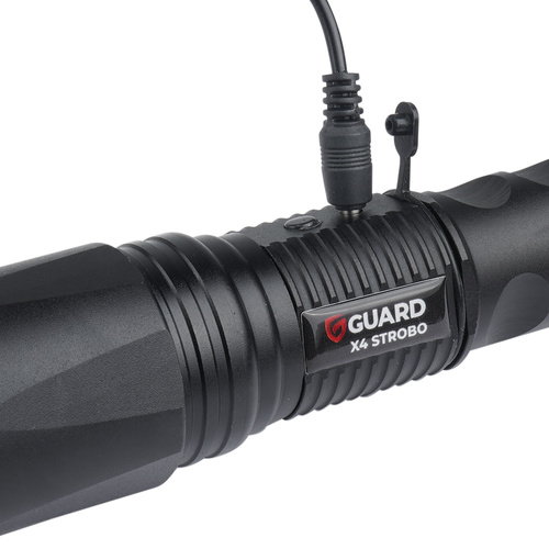 Guard - Stun Gun with Flashlight LED X4 Strobo - Focus - Aluminum - Black - YC-X4