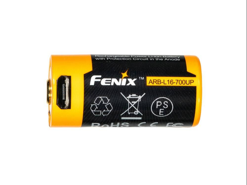 Fenix - 16340 RCR123 700mAh 3,6V USB Li-ion Battery - ARB-L16-700UP