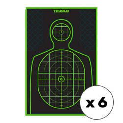 TruGlo - Self-adhesive TruSee Handgun Target - 305 x 495 mm - Fluorescent Green - 6 pcs. - TG-TG13A6