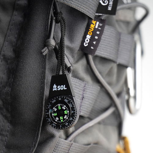 SOL - Zipper Pull Compass - 2 pcs - 0140-0020