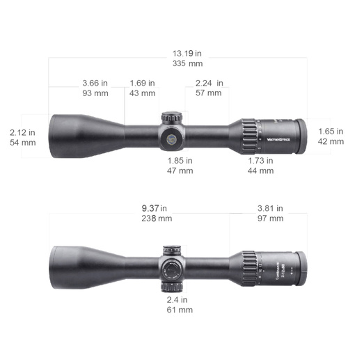 Vector Optics - Rifle Scope Continental 2-12x50 - SFP - SCOM-15