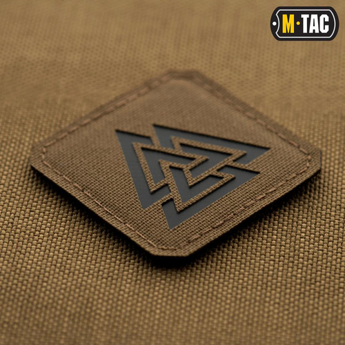 M-Tac - Laser cut Valknut square patch - Black / Coyote - 51162502