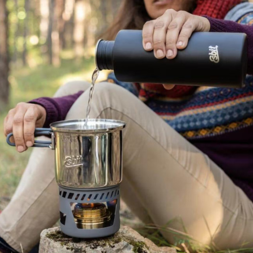 Esbit - Travel Spirit Stove Cookset with Two Pots - 985 ml - Silver - CS985ST