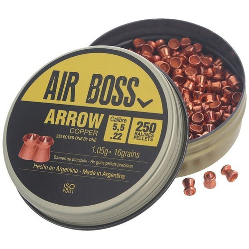 Apolo - Air Boss Arrow Copper Airgun Pellets - .22 / 5.5mm - 250 pcs - E30100