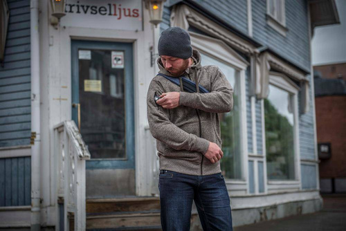 Helikon - Covert Tactical Hoodie - Fullzip - Blue Mélange - BL-CHF-SF-M2