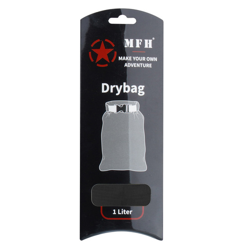 MFH - Waterproof Drybag - 1 L - Rip-Stop - Black - 30510A.
