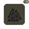 M-Tac - Laser cut Valknut square patch - Black / Ranger Green - 51162232