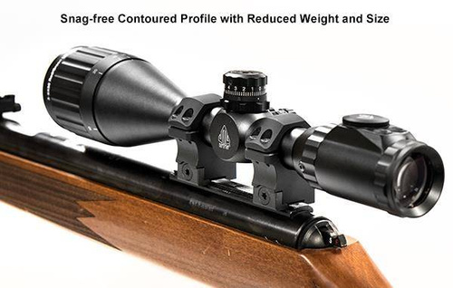 Leapers - Two Piece Mount UTG POI 1"/11 - 25.4mm - High - Black - RDU012520