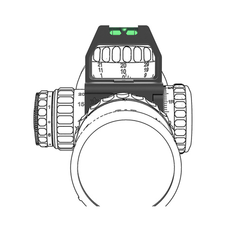 Vector Optics - Scope Level With Magnifying Lens X-ACCU - 34 mm - Black - SCTR-02
