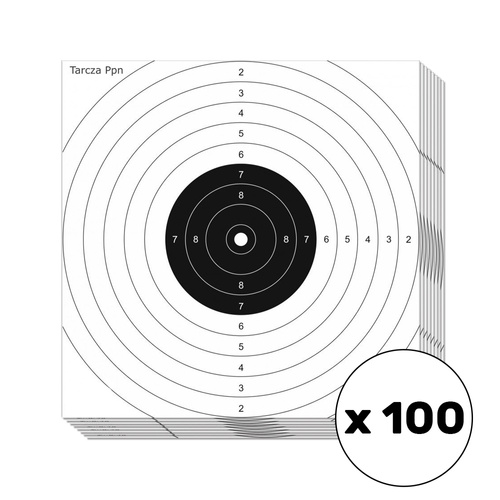 Airgun target - 14 x 14 cm - 100 pcs