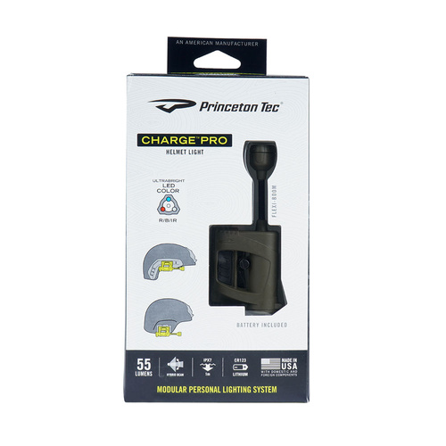 Princeton Tec - Charge™ Pro Helmet Flashlight - OD Green - CP-RBI-OD