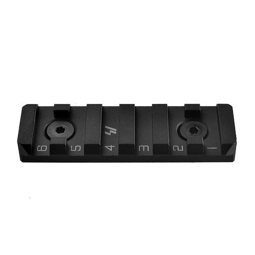 Strike Industries - LINK KeyMod / M-LOK Rail - 6 Slots - Black - LINK-RS-6