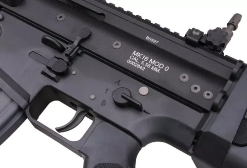 WE - ASG Replica MK16 MOD 0 Open Bolt - Black - WET-02-001802