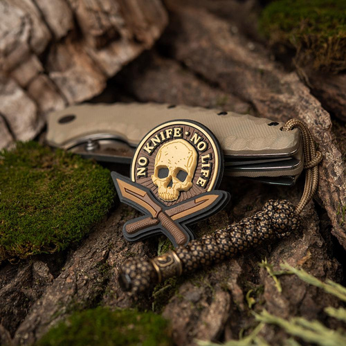 M-Tac - No Knife - No Life 3D PVC Patch - Coyote - 51128005