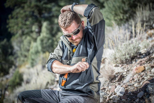 Helikon - Anorak Woodsman® Jacket - Crimson Sky / Ash Grey - KU-WDN-DC-8385A