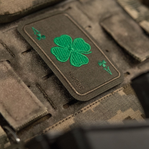 M-Tac - Lucky Card Patch - Cordura 500D - Clover - Ranger Green - 51391023