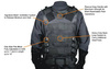 Leapers - Tactical Vest with Holsters - Black - PVC-V547BT