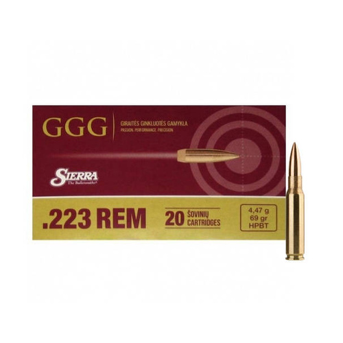 GGG - .223 Rem rifle ammunition GPR13 69 gr / 4.47 g HPBT