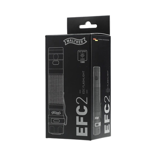 Walther - LED Flashlight EFC2 - 1000 lm - Black - 3.7140