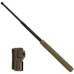 ESP - Hardened expandable baton with holder - 21''- Extra Grip handle - Army Green / Black - EXB-21H-GR-BK BH-54