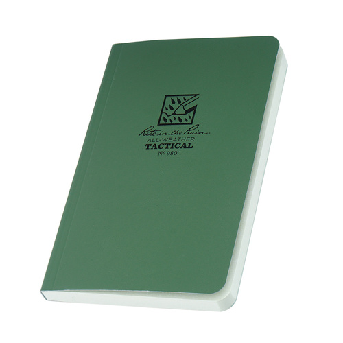 Rite in the Rain - Waterproof Tactical Field Book - 115 x 185 mm - Green - 980